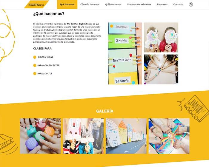 Diseño web Alginet English Center